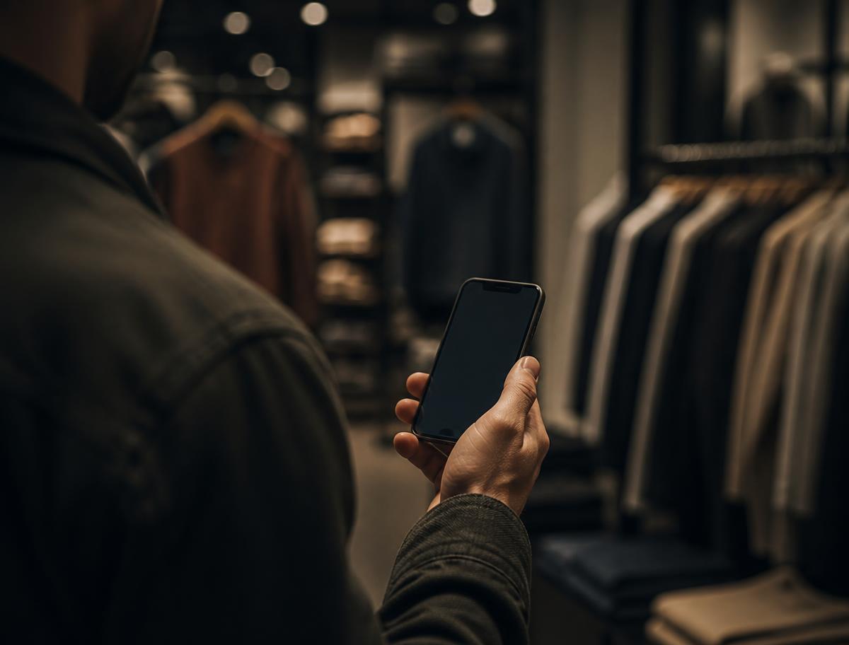 Consumer buying in store using a mobile phone