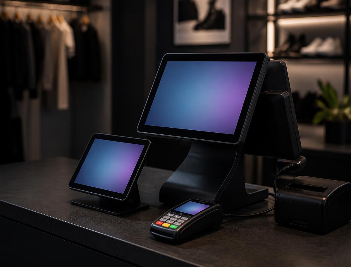 POS terminal on a store counter